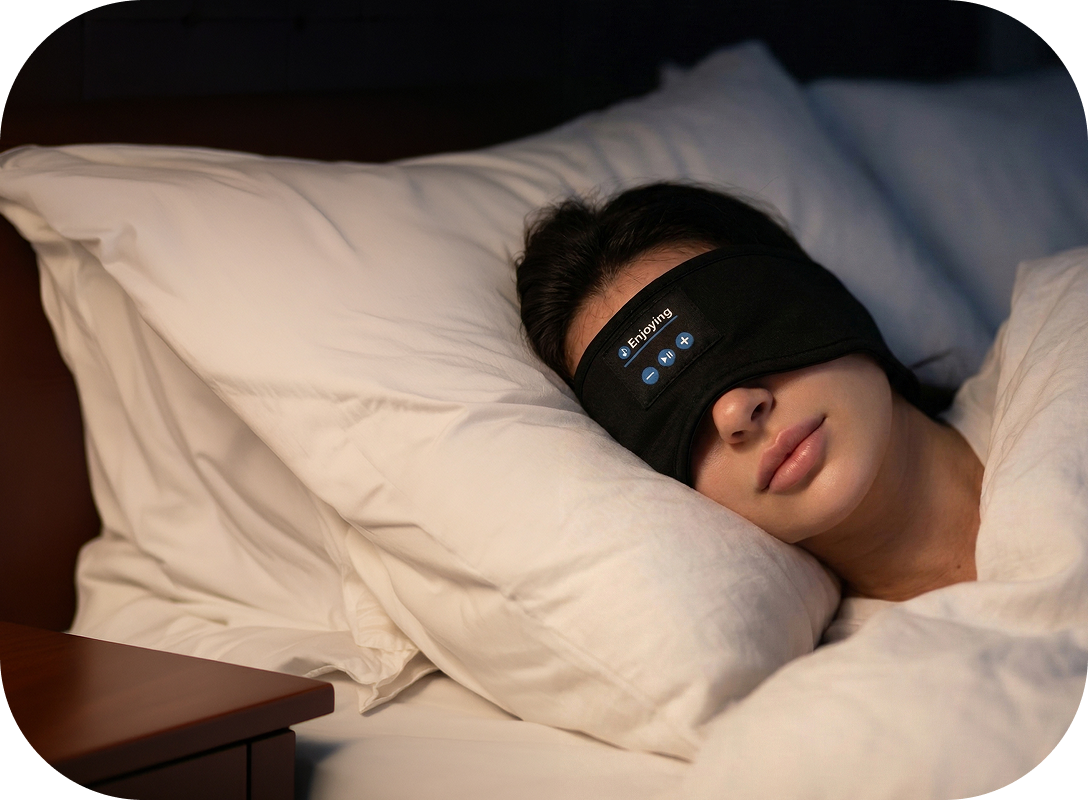 Femme qui dort avec le bandeau Sloom